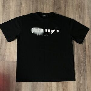 Palm Angels Black and White Short Sleeve Tee